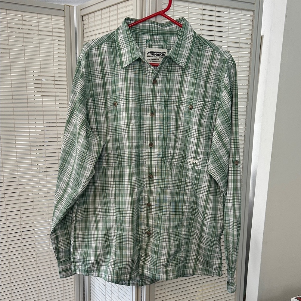 Mountain Khakis Green Plaid Casual Button Down Shirt